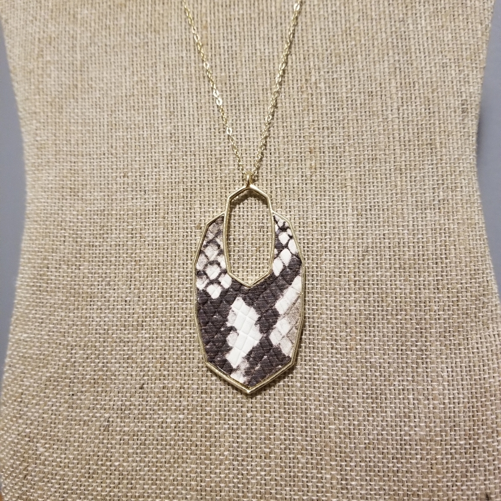 Boutique style snake print necklace